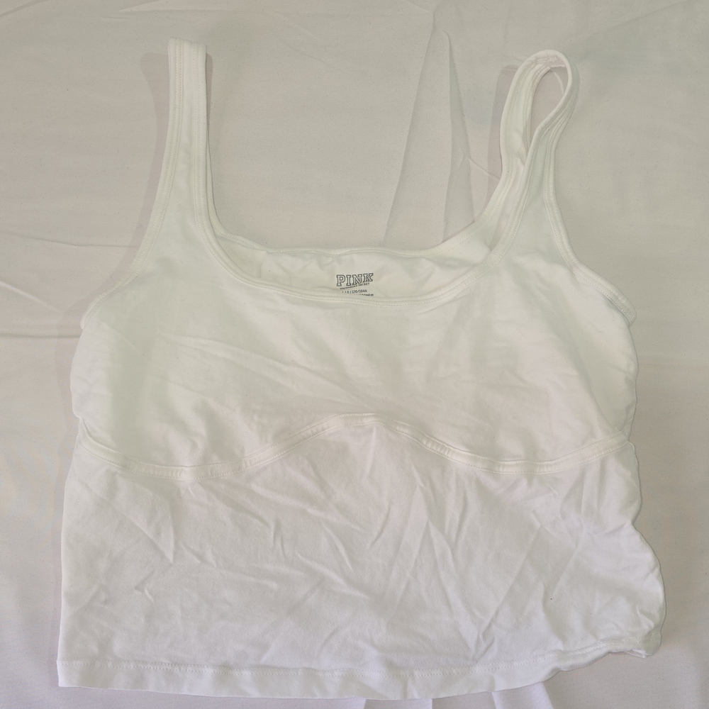 PINK Victoria's Secret White Tank Top